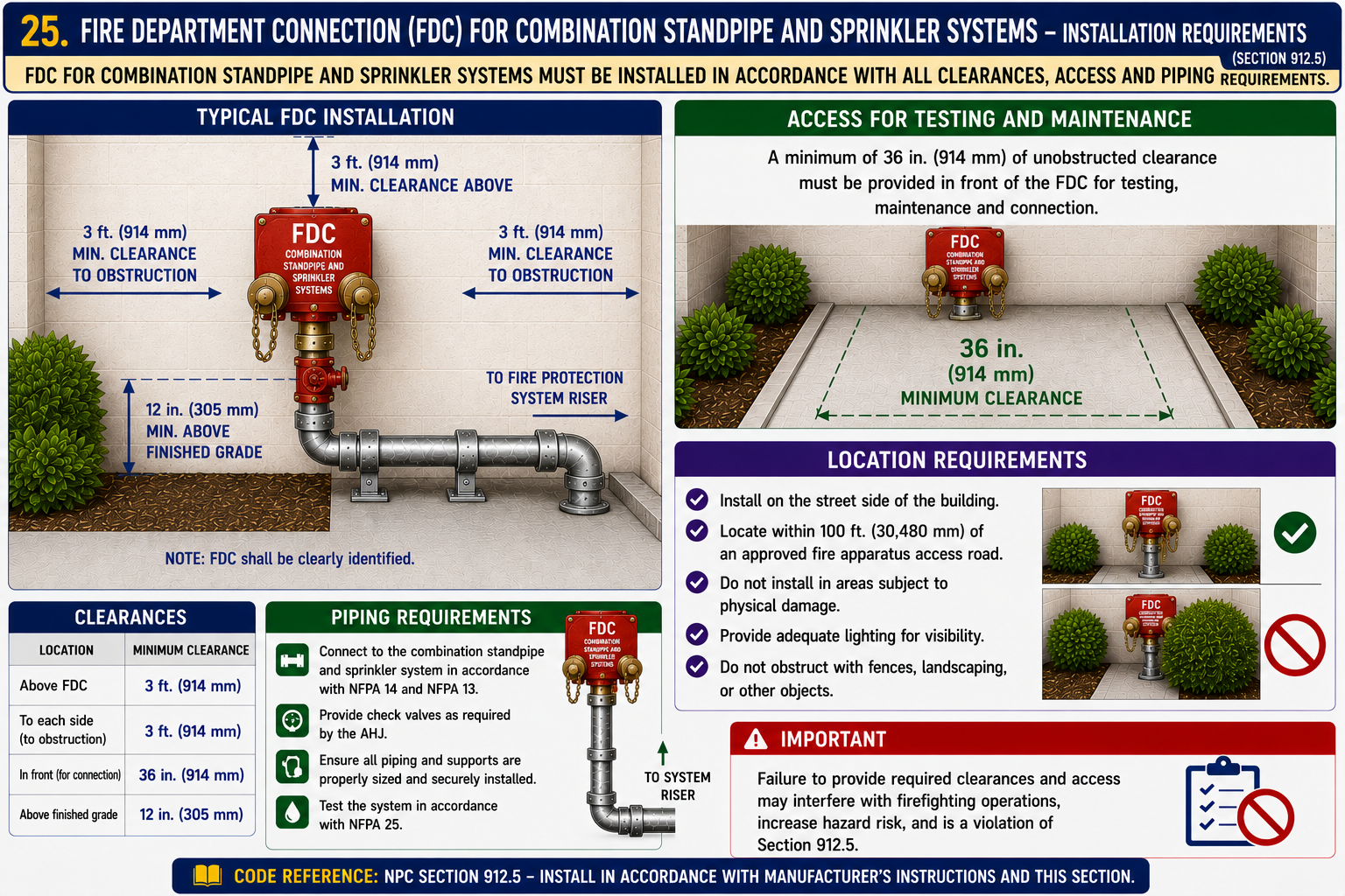 FDC for Combination Standpipe and Sprinkler Systems (NPC §912)
